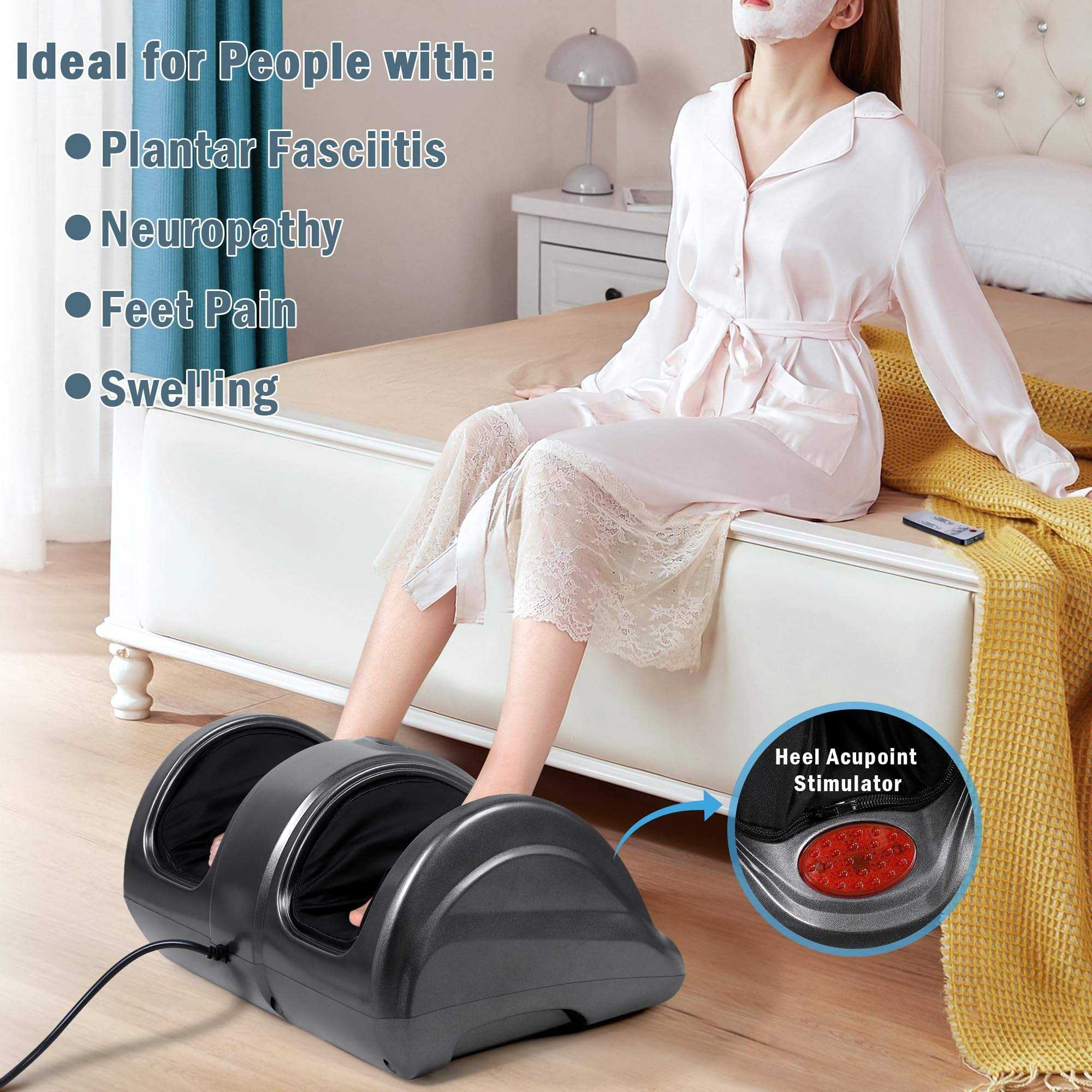 Electric Foot Massager – 3-in-1 Relaxation with Heat, Vibration & Kneading