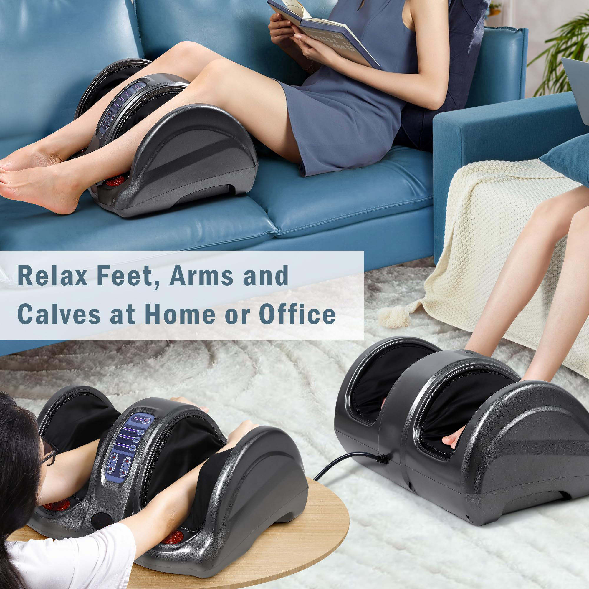 Electric Foot Massager – 3-in-1 Relaxation with Heat, Vibration & Kneading